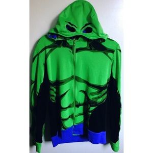 MARVEL.  Hulk Body Jacket w/Zipper & Mask Hoodie